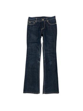 Louis Vuitton Denim Pants Glitter Embroidery Indigo Jeans